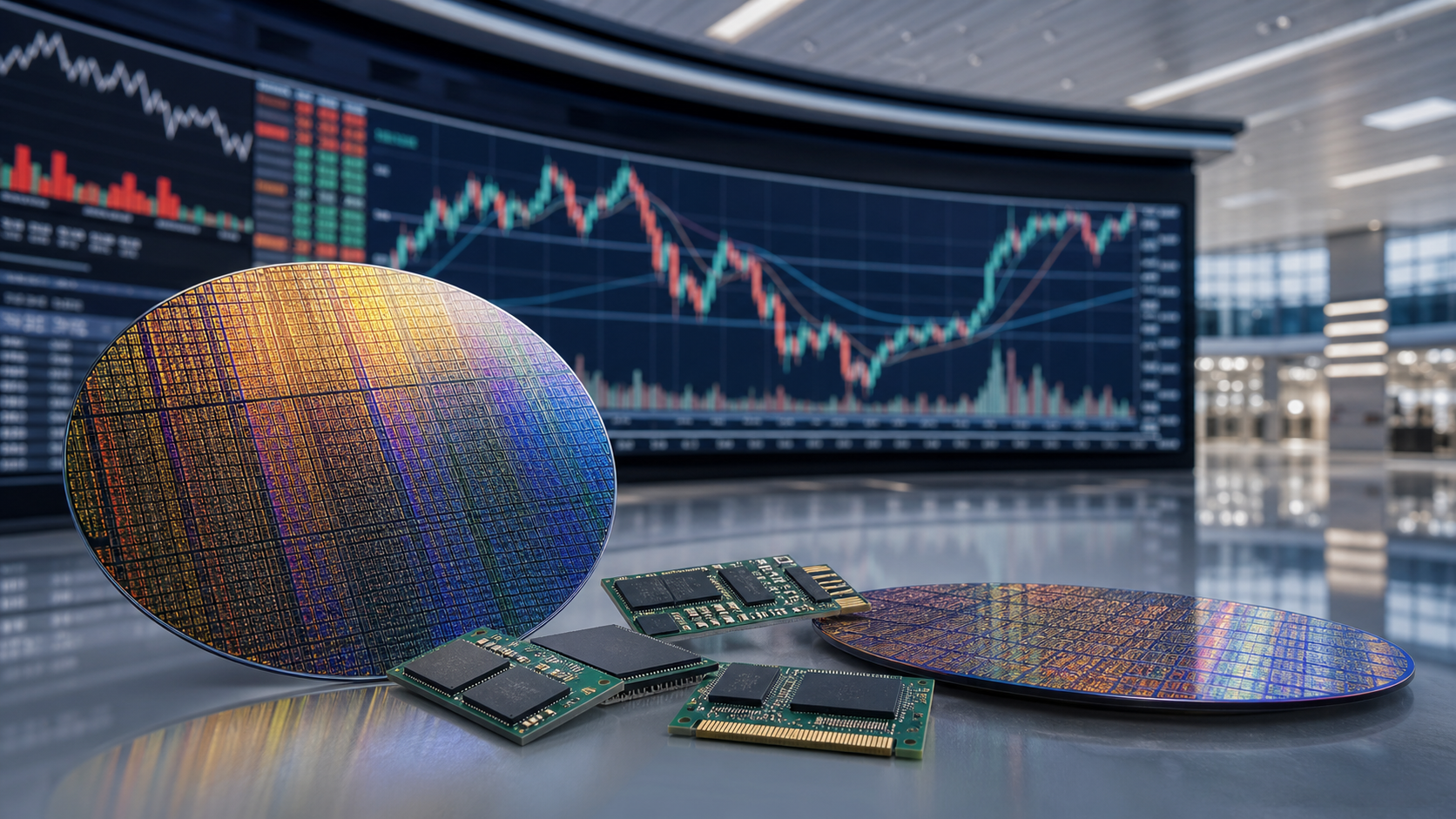 CXMT IPO and China DRAM memory chips on a Shanghai trading screen